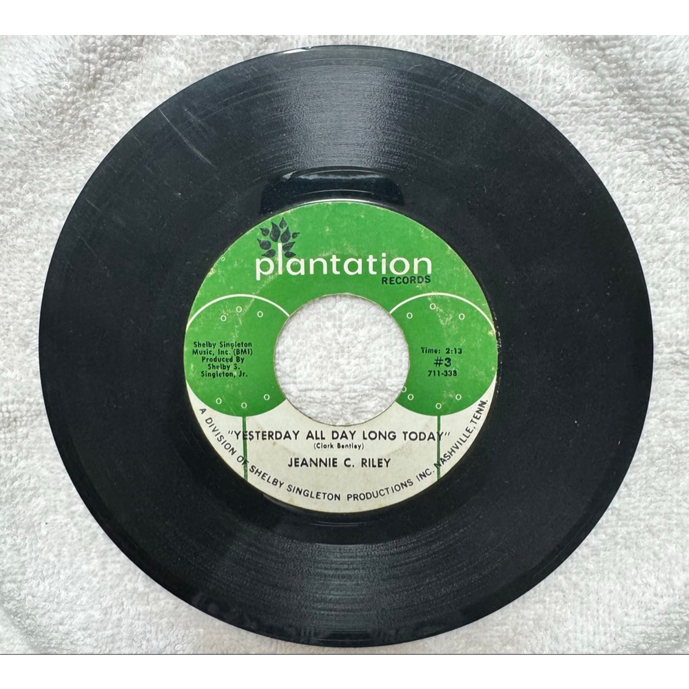 1968 Plantation Records 45 RPM Jeannie C. Riley “Harper Valley P.T.A.”